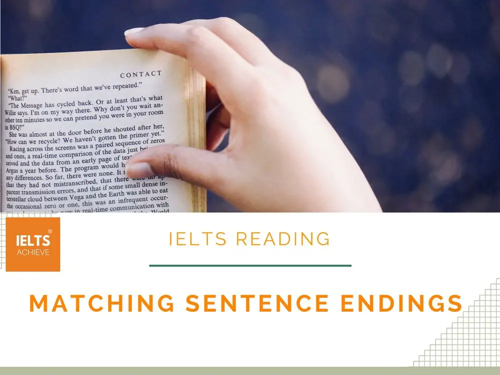 IELTS reading matching sentence endings