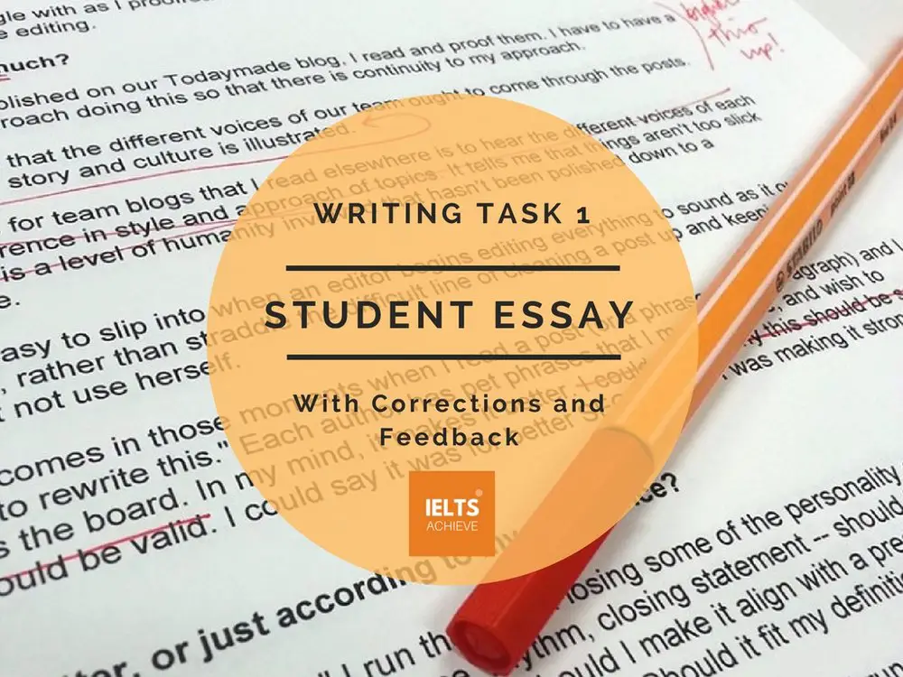 IELTS writing task 1 academic band score 5.5 student essay