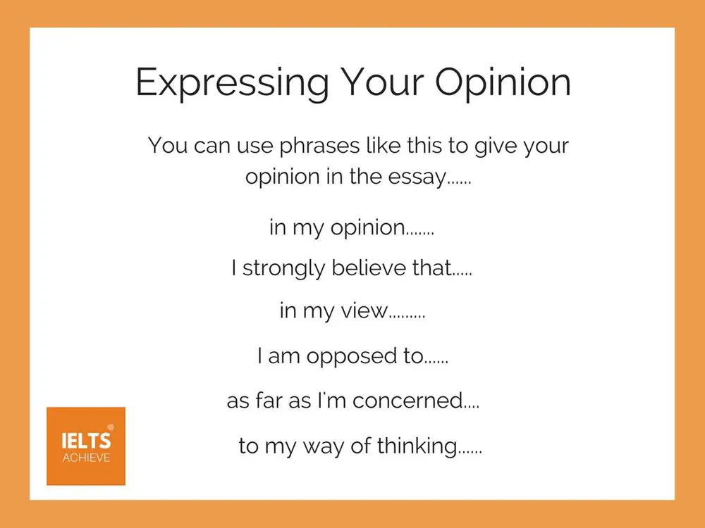 how to express your opinion in IELTS speaking