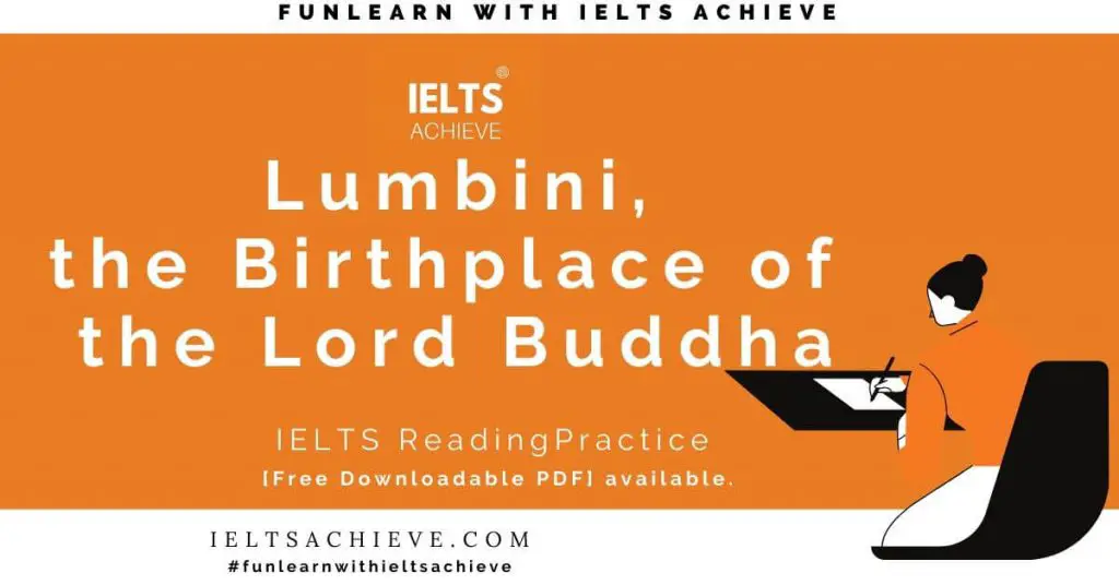 IELTS Practice Test Lumbini, the Birthplace of the Lord Buddha