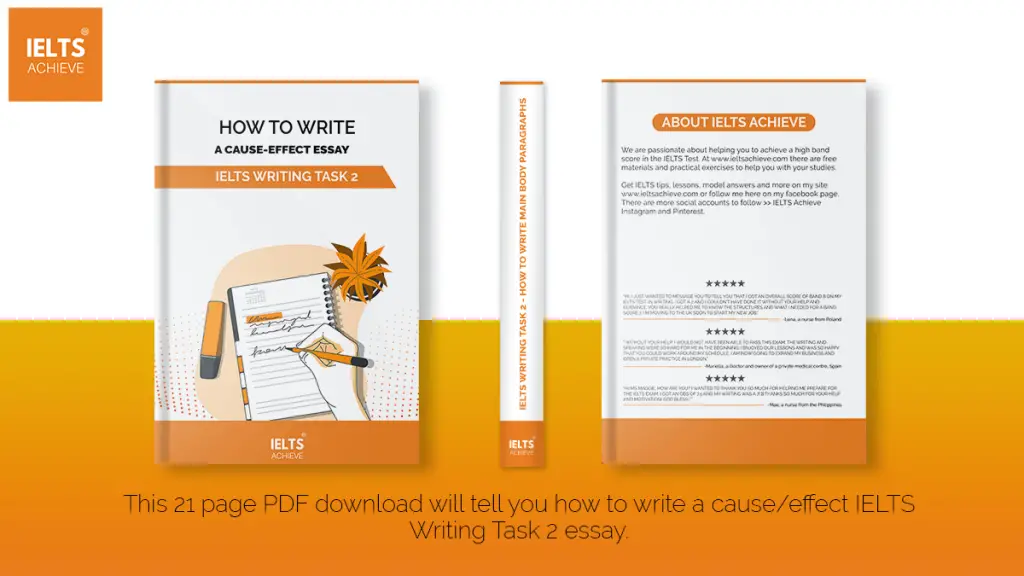 IELTS WRITING TASK 2 - HOW TO WRITE A CAUSE-EFFECT ESSAY