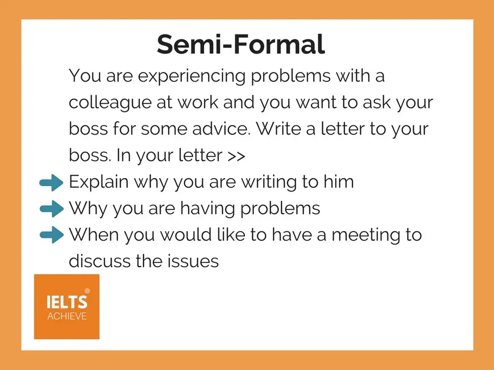 How To Write A Semi Formal Letter - IELTS ACHIEVE