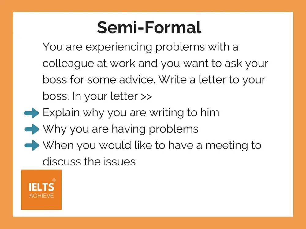 How To Write A Semi Formal Letter IELTS ACHIEVE