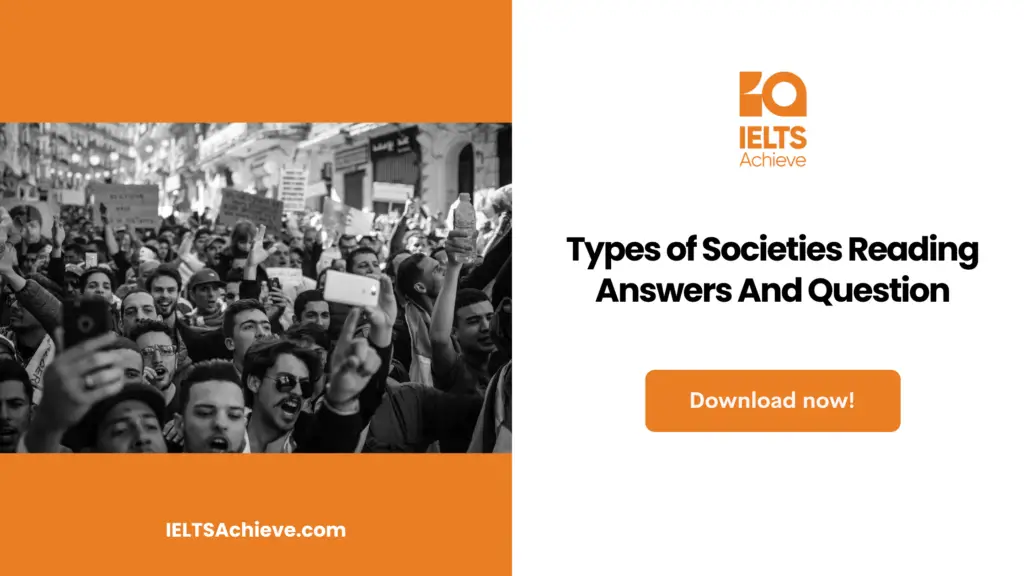 Types of Societies Reading Answers And Question