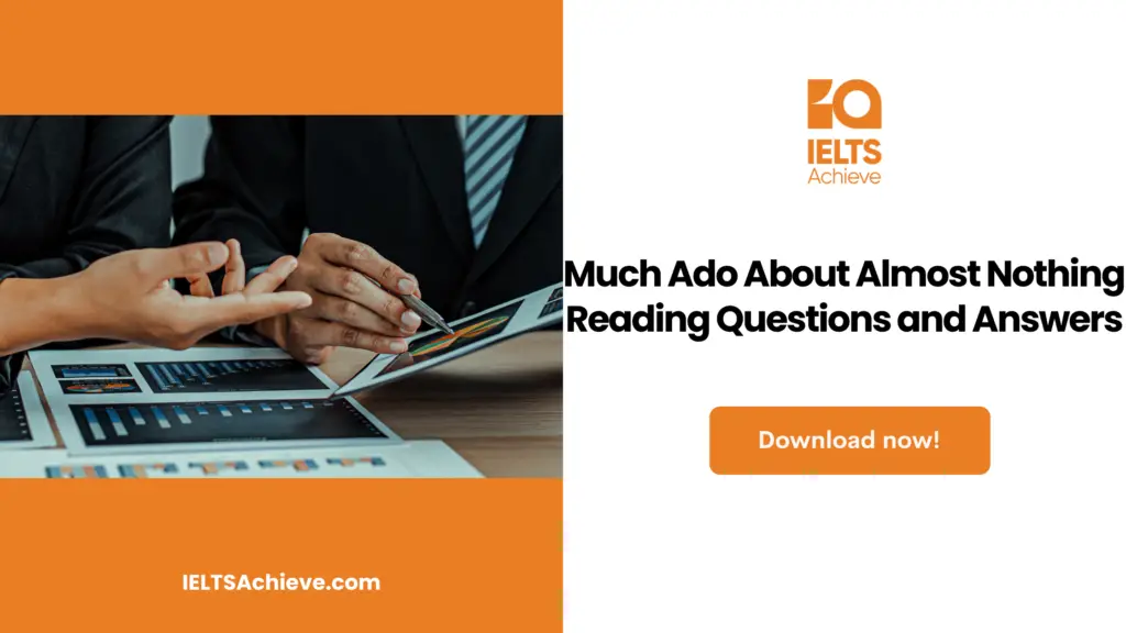 Much Ado About Almost Nothing Reading Questions And Answers 